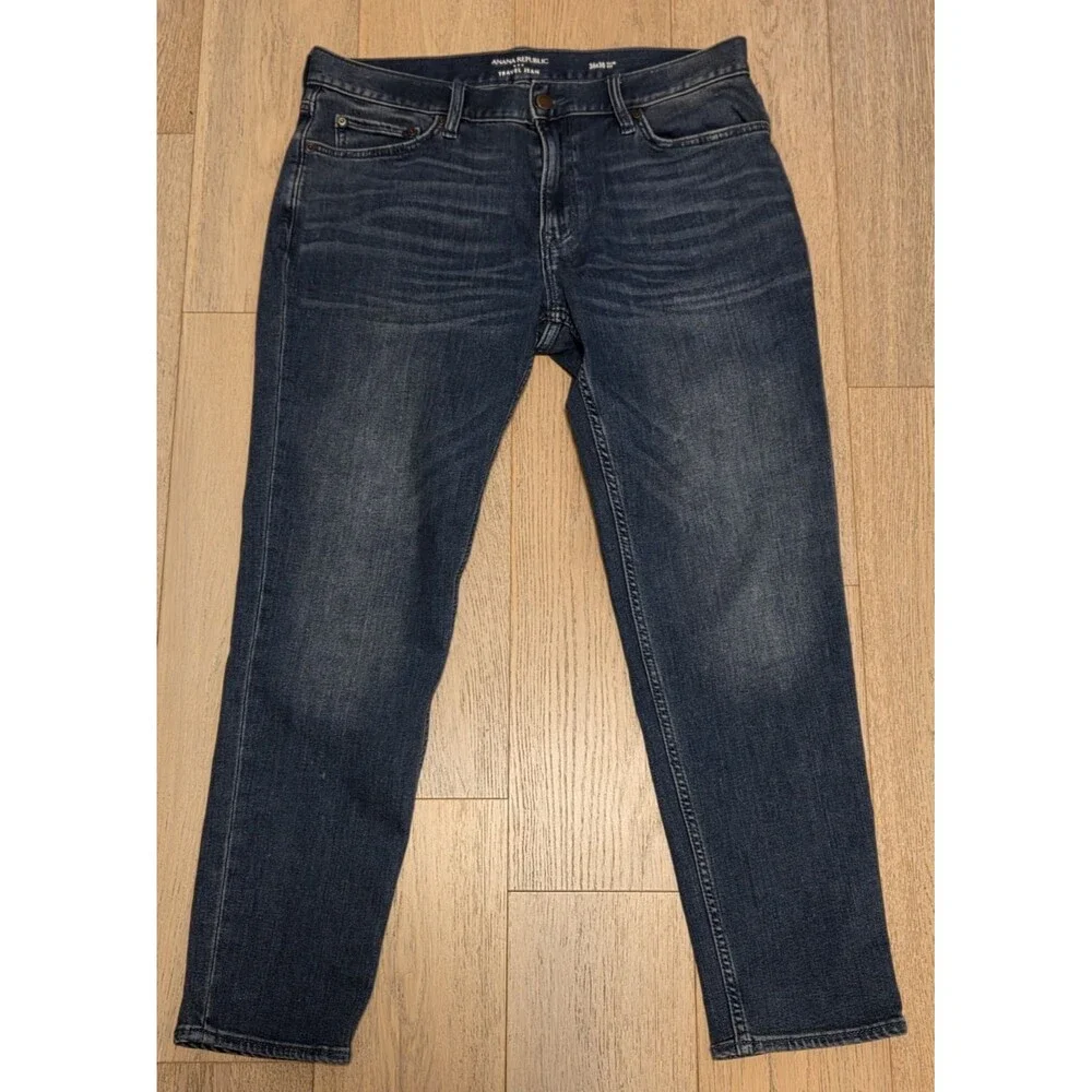 Banana Republic Travel Jean 36x30 Slim Fit Medium Wash Stretch Men’s 2022 - Picture 1 of 10